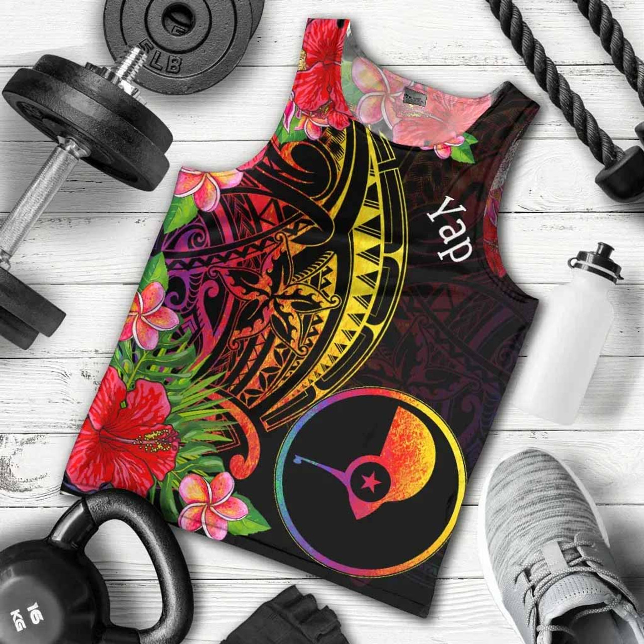 Yap State Men Tank Top - Tropical Hippie Style 1