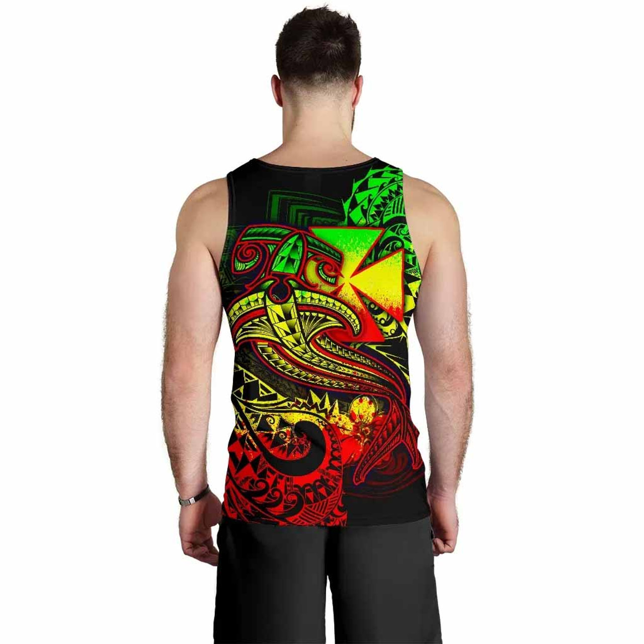 Polynesian Wallis and Futuna Men Tank Top - Reggae Shark Polynesian Tattoo