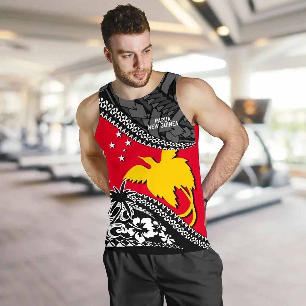 Papua New Guinea Men Tank Top Fall In The Wave 4