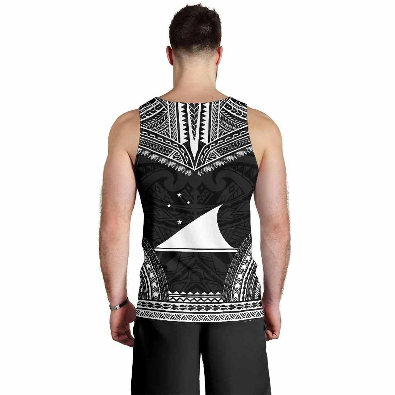 Tokelau Men Tank Top - Polynesian Chief Black Version 2