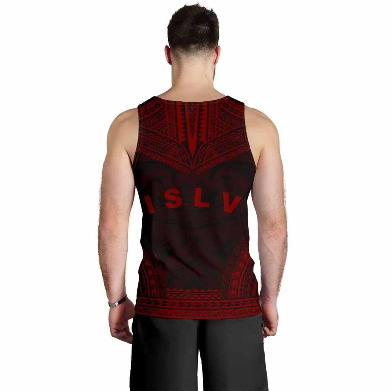 Society Islands Men Tank Top - Polynesian Chief Red Version 2