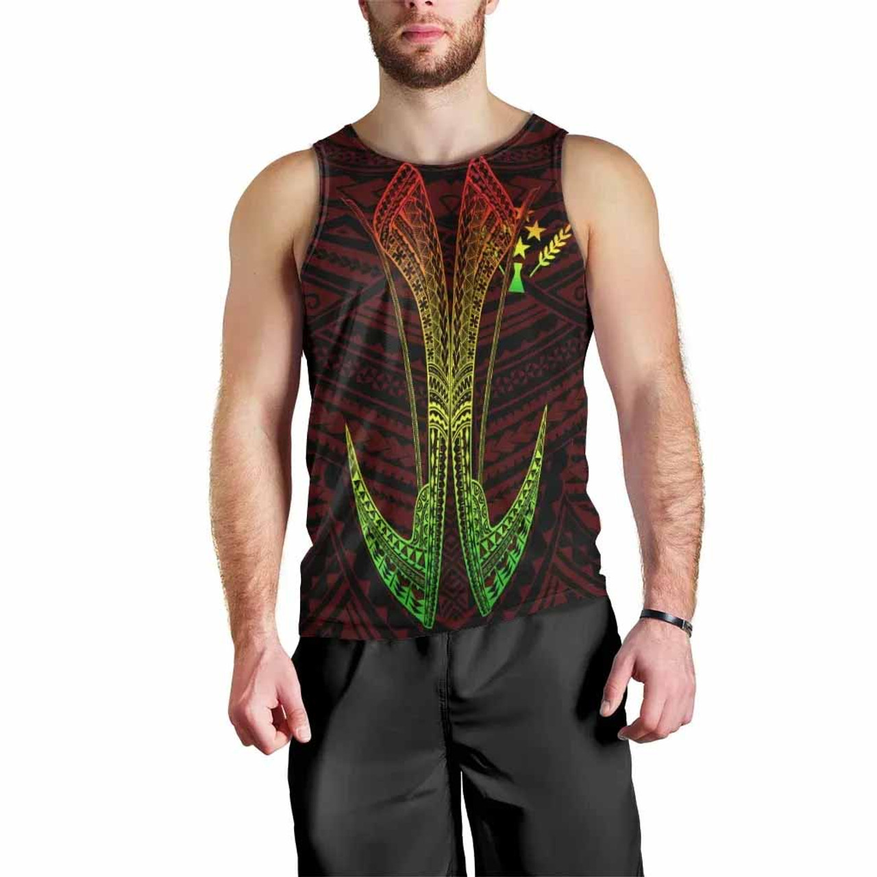 Kosrae Custom Personalised Polynesian Men Tank Top - Fish Hook Ver2 2