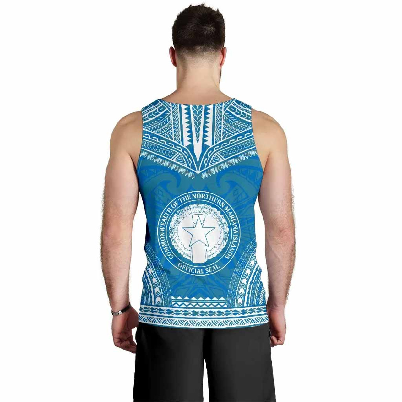 Northern Mariana Islands Men Tank Top - Polynesian Chief Flag Version 2