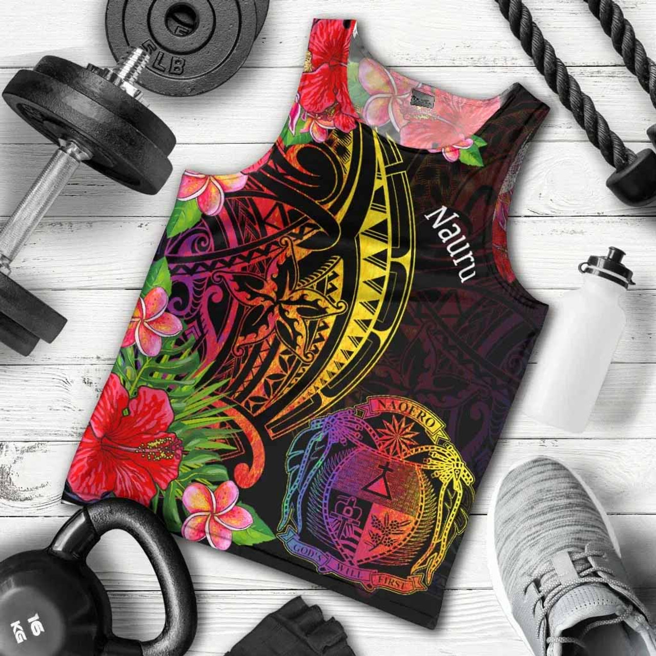 Nauru Men Tank Top - Tropical Hippie Style 1