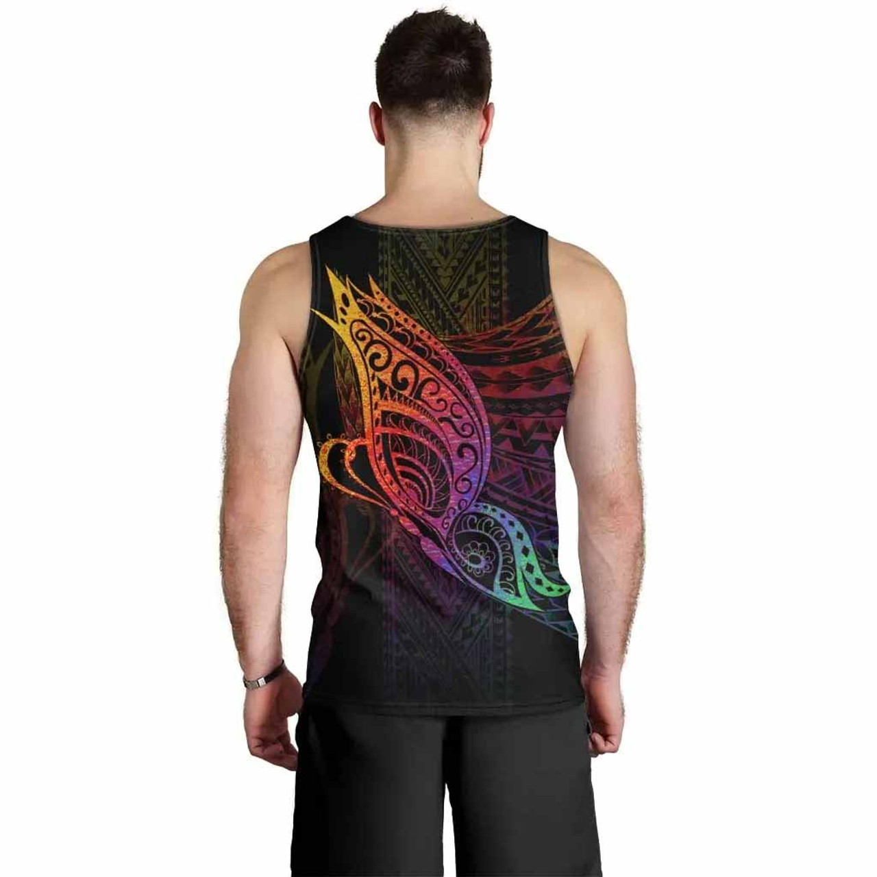 Marshall Islands Men Tank Top - Butterfly Polynesian Style 2