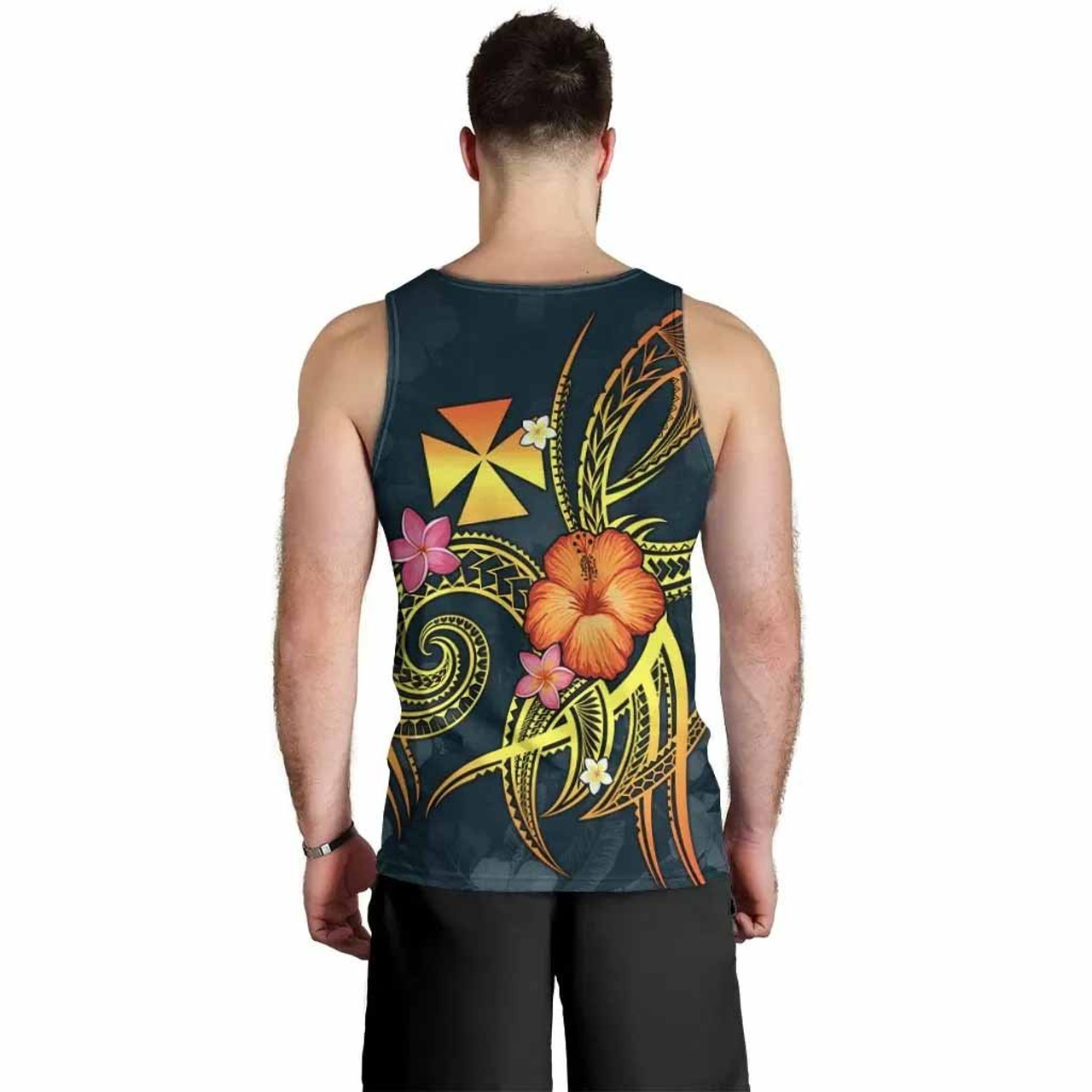 Wallis and Futuna Polynesian Personalised Men Tank Top - Legend of Wallis and Futuna (Blue) 4