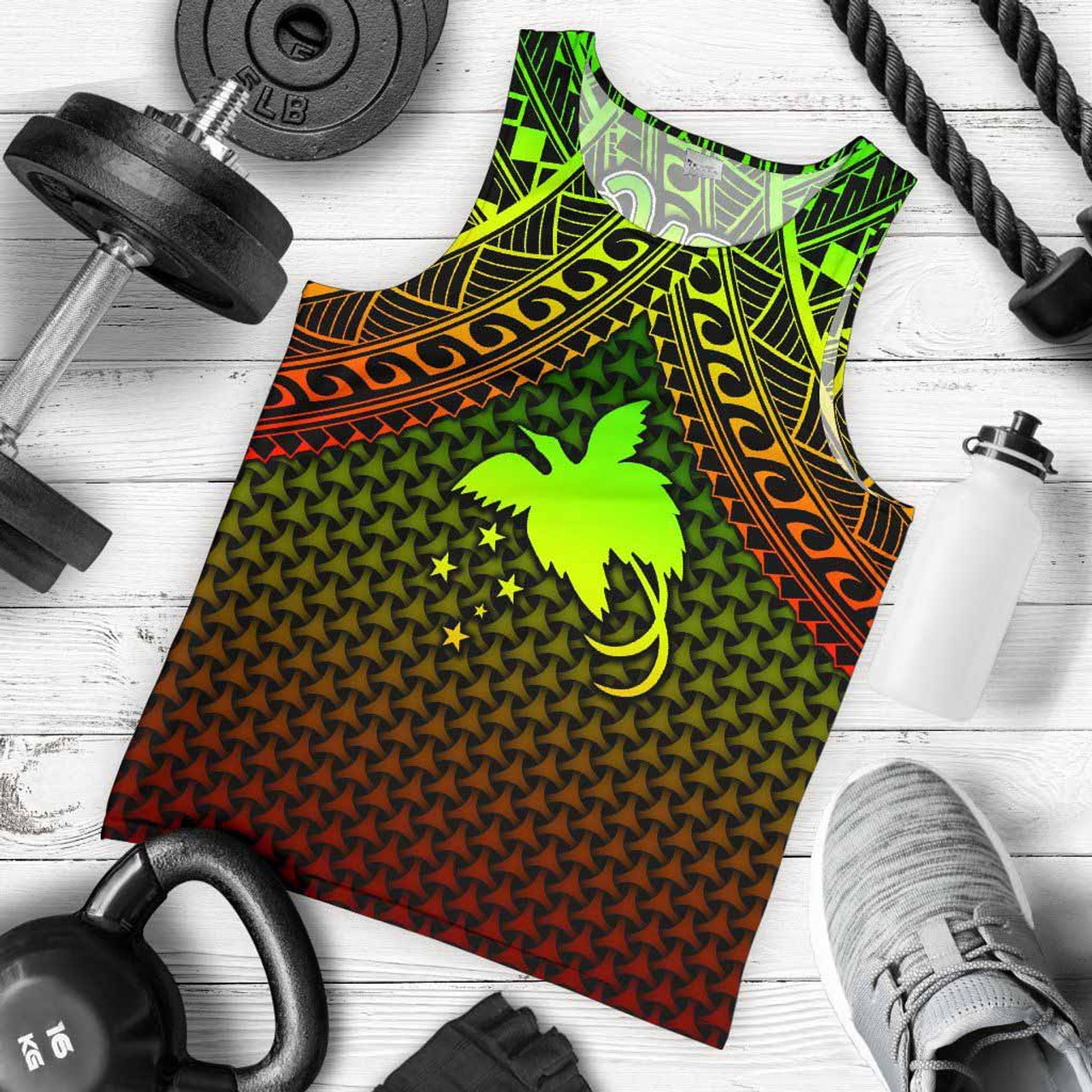 Polynesian Papua New Guinea Men Tank Top - Reggae Vintage Polynesian Patterns 2