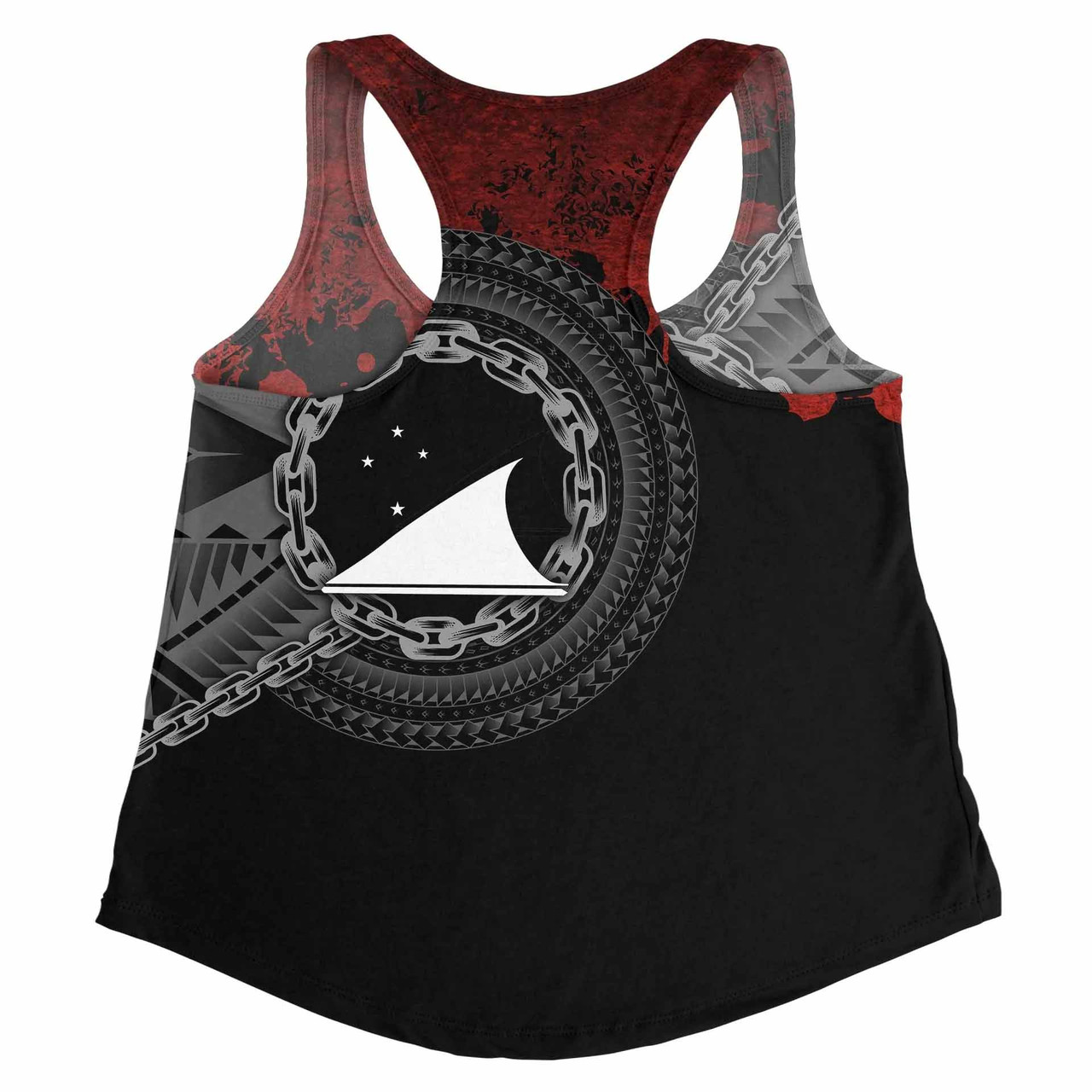 Tokelau Polynesian Personalised Women Racerback Tank - Polynesian Chain Style 5