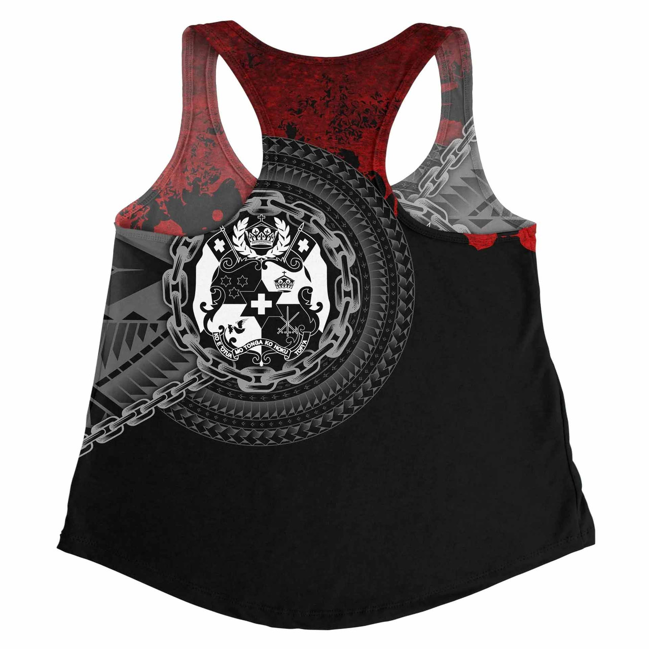 Tonga Polynesian Women Racerback Tank - Polynesian Chain Style 6