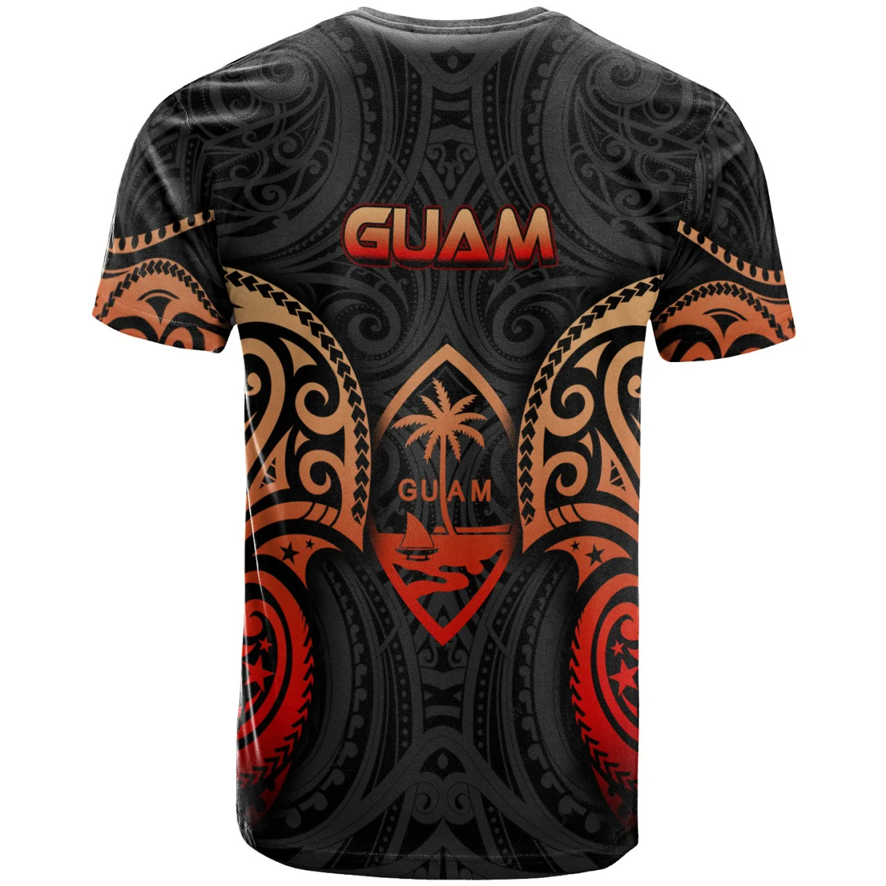 Guam Polynesian Custom Personalised T-Shirt - Spirit Red Version 2
