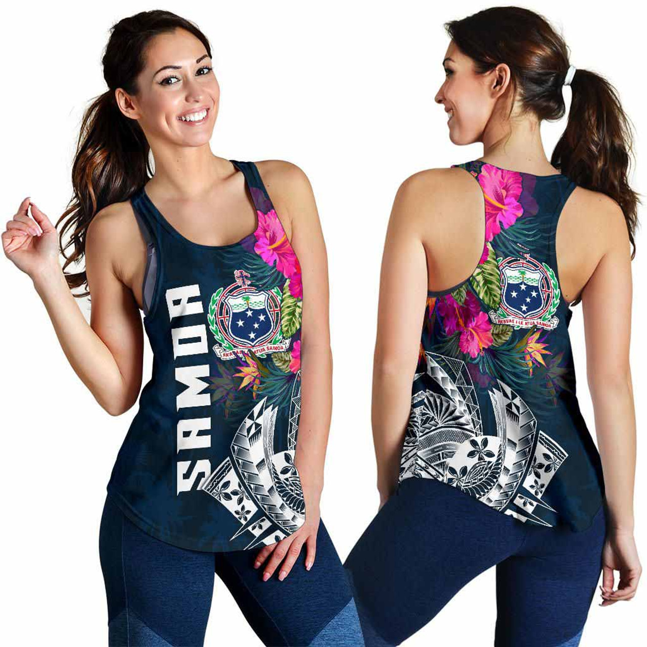 Samoa Women Racerback Tank - Samoan Summer Vibes 4