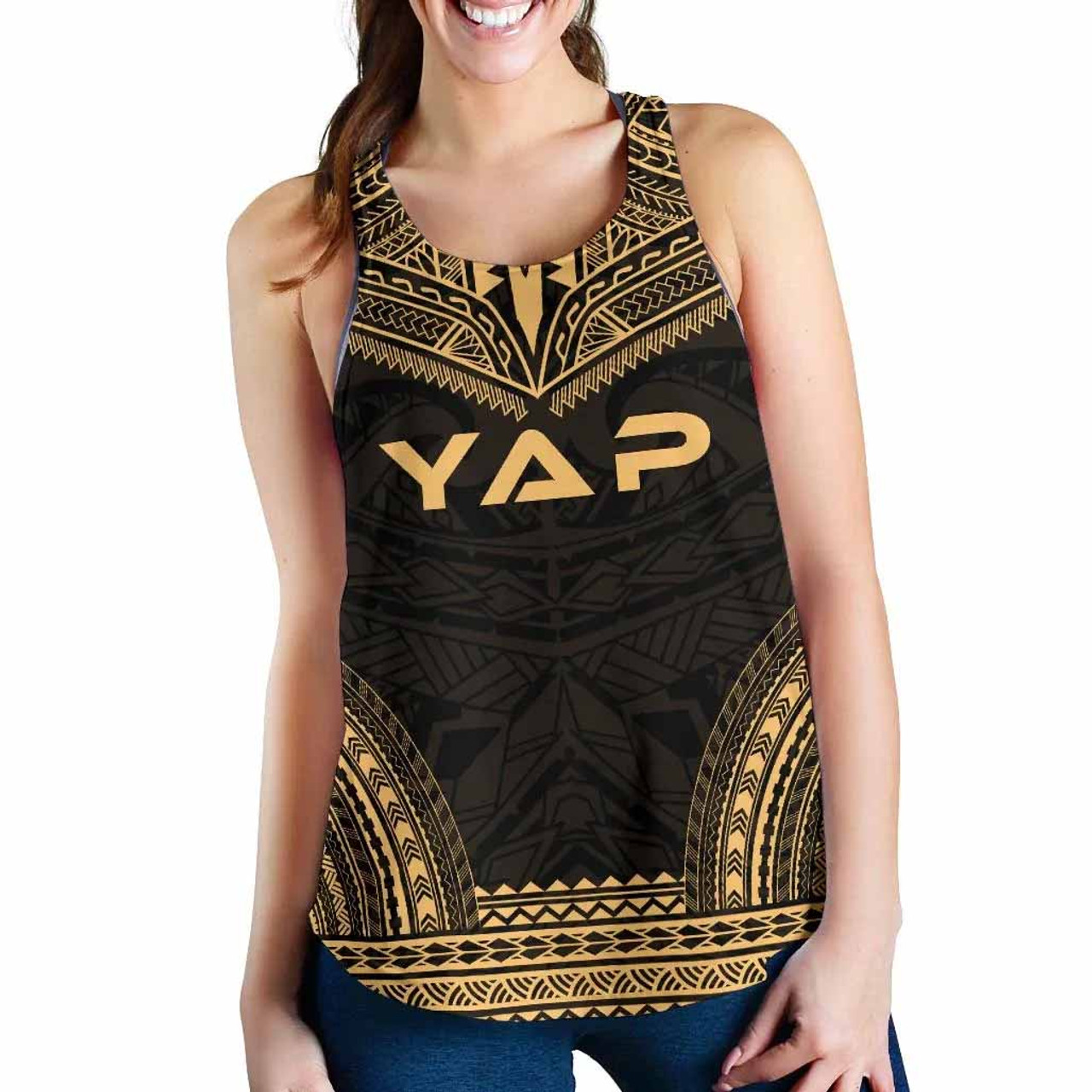Yap Women Racerback Tank - Polynesian Chief Gold Version 1