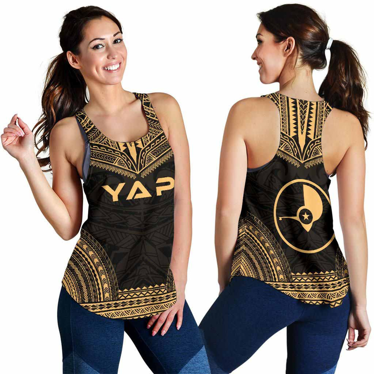 Yap Women Racerback Tank - Polynesian Chief Gold Version 3