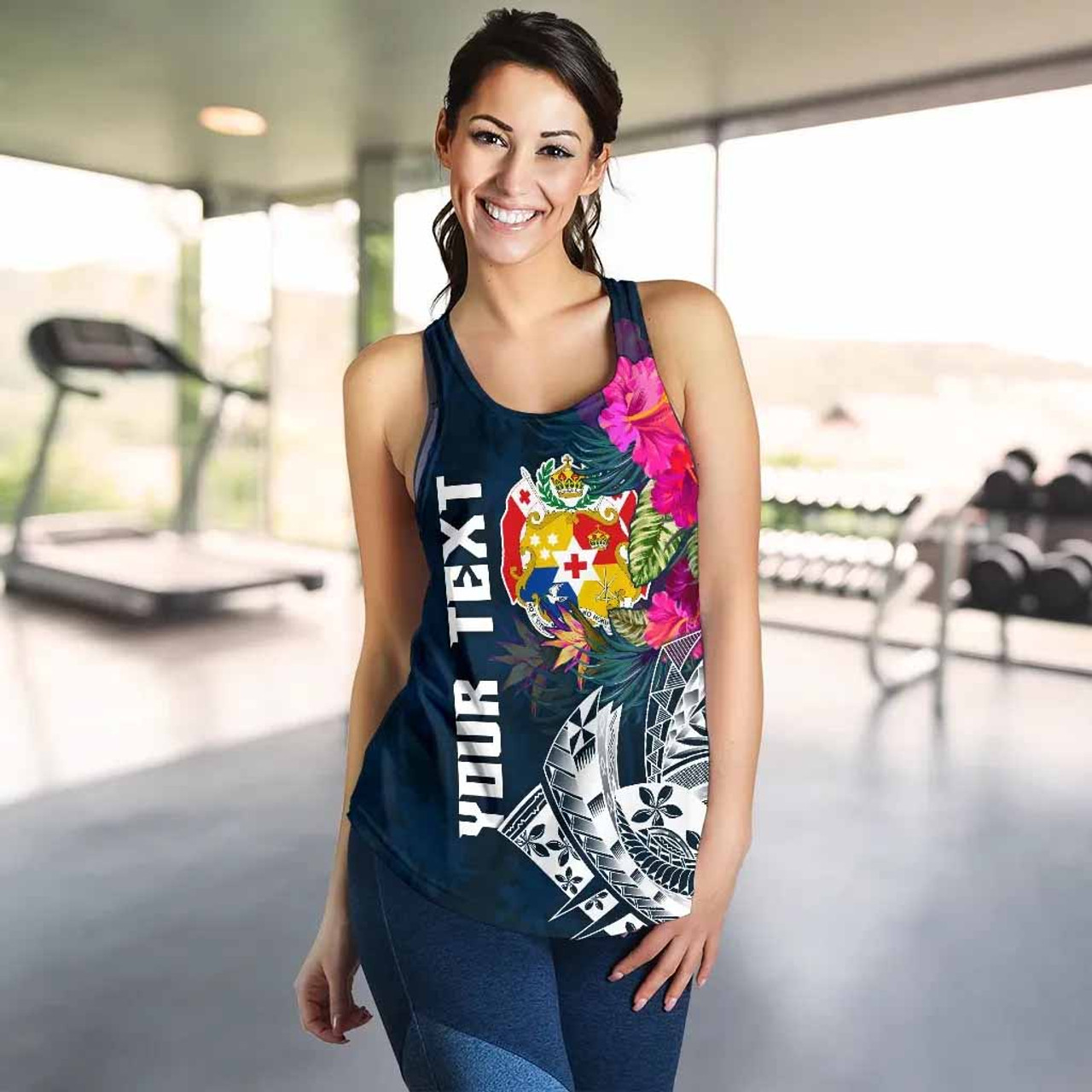 Tonga Custom Personalised Women Racerback Tank - Summer Vibes 5