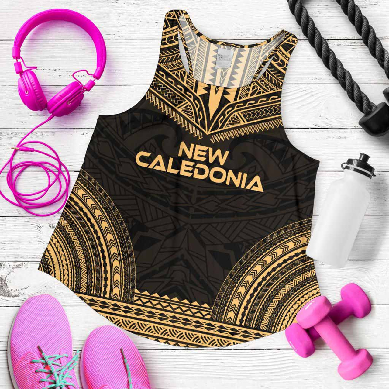 New Caledonia Women Racerback Tank - Polynesian Chief Gold Version 5