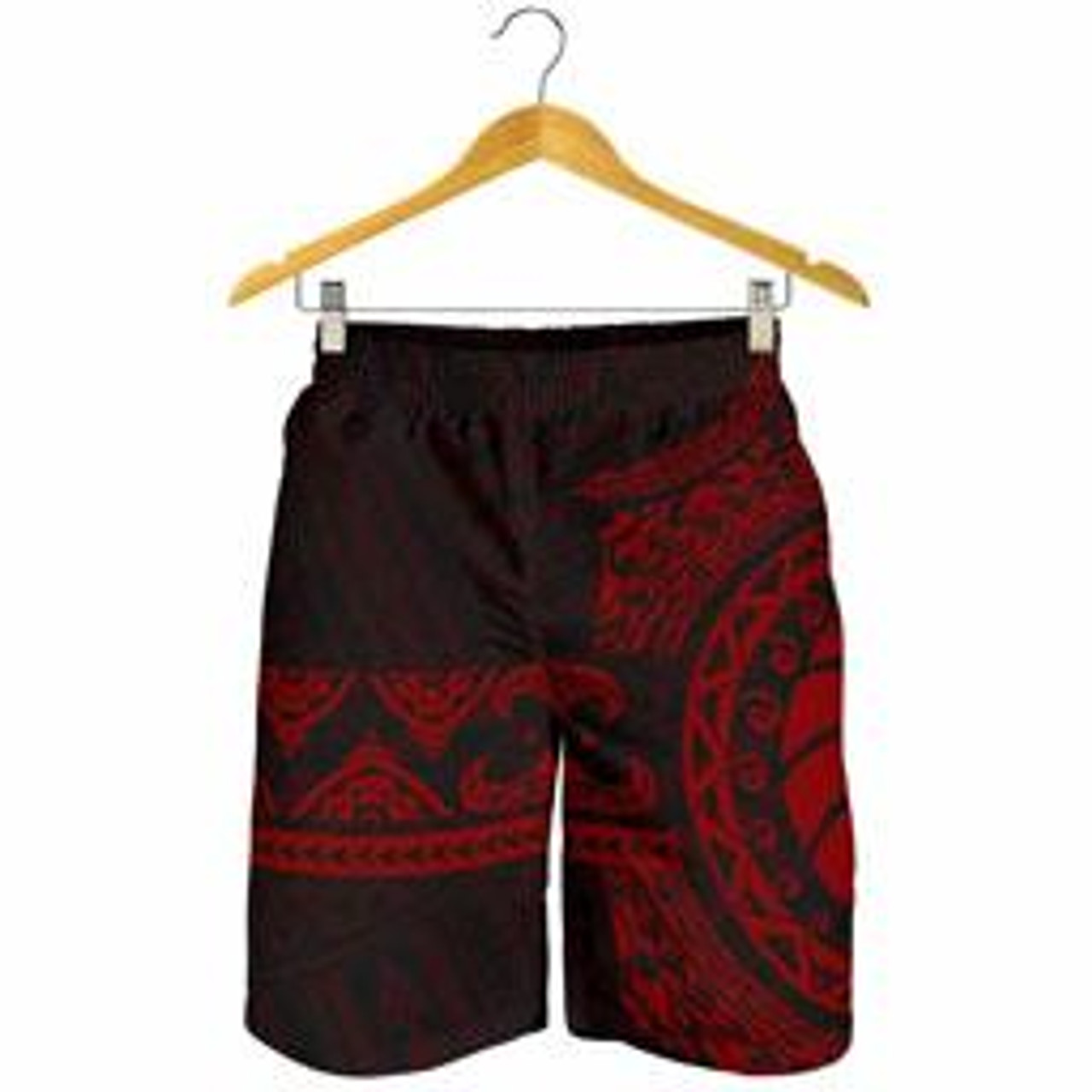 Polynesian All Over Print Men Short - Red Version 1