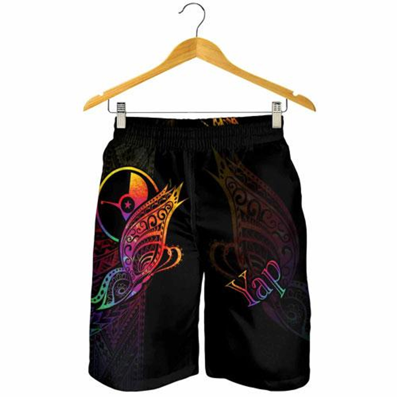 Yap State Men Shorts - Butterfly Polynesian Style 3