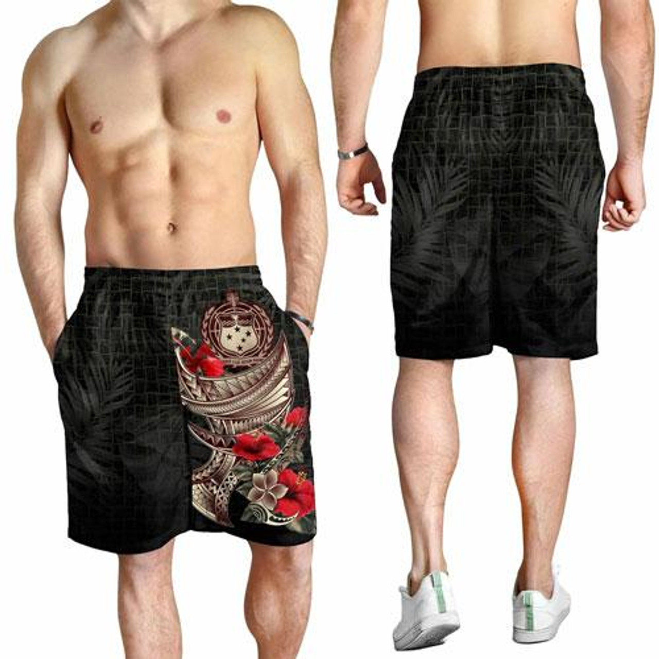 Samoa Men Shorts - Polynesian Tribal Tatoo 2