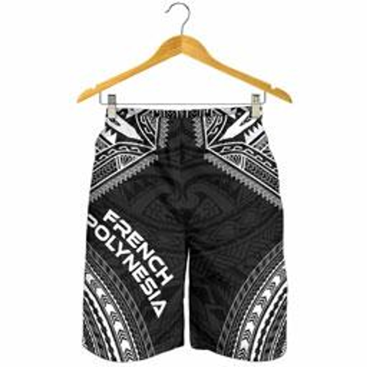 French Polynesia Men Shorts - Polynesian Chief Black Version 4