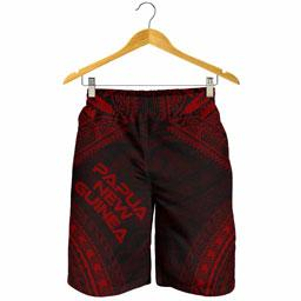 Papua New Guinea Men Shorts - Polynesian Chief Red Version 4