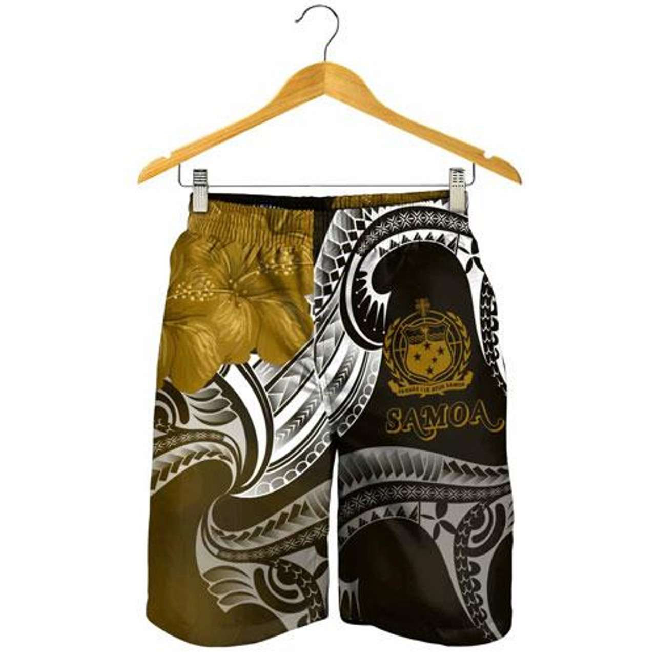 Samoa Men Shorts - Samoa Seal Wave Style (Gold) 3