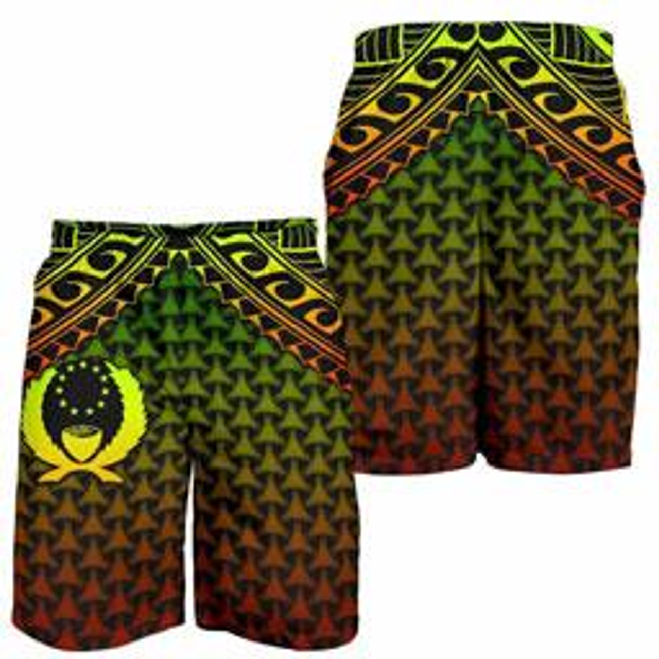 Polynesian Pohnpei Men Shorts - Reggae Vintage Polynesian Patterns 3