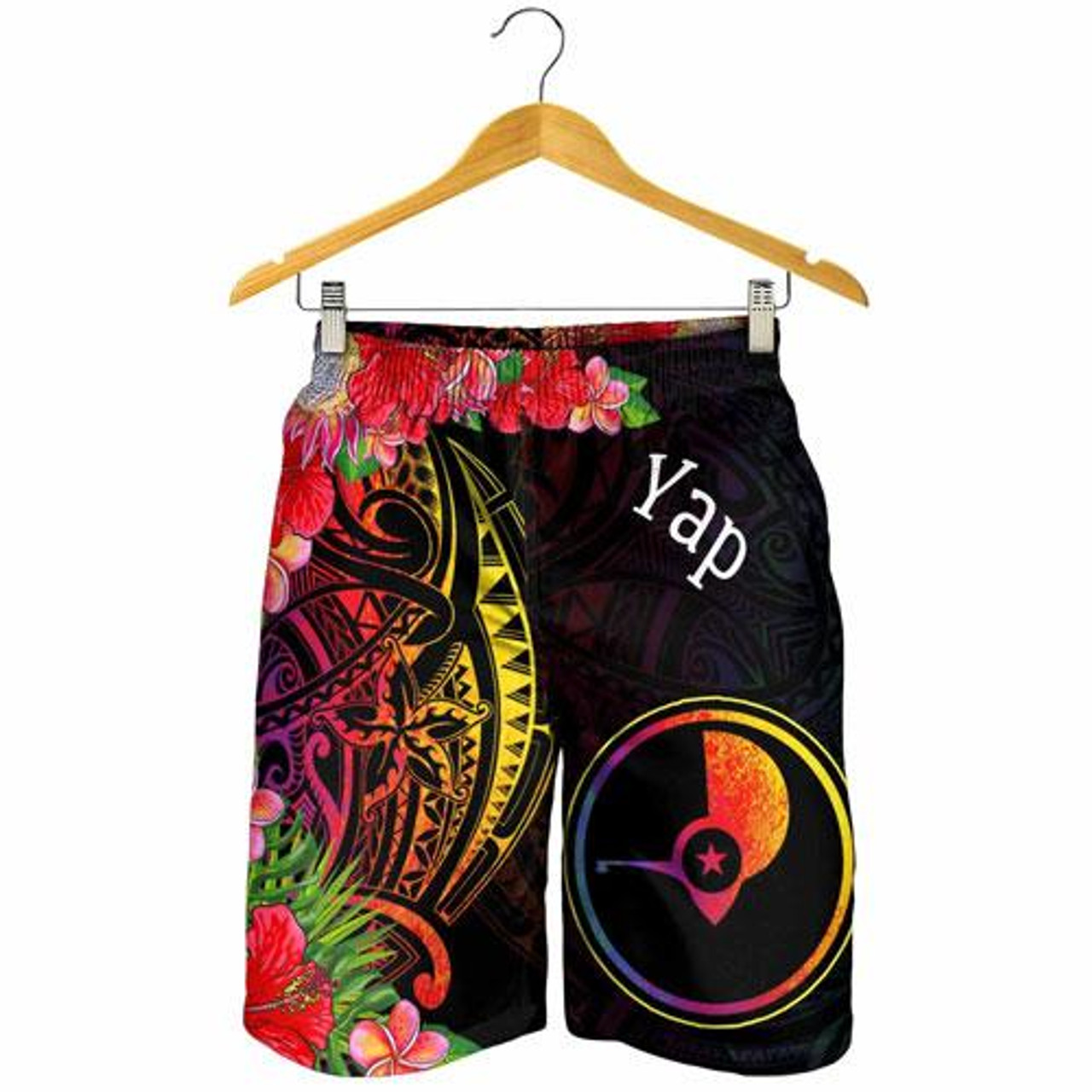 Yap State Men Shorts - Tropical Hippie Style 2