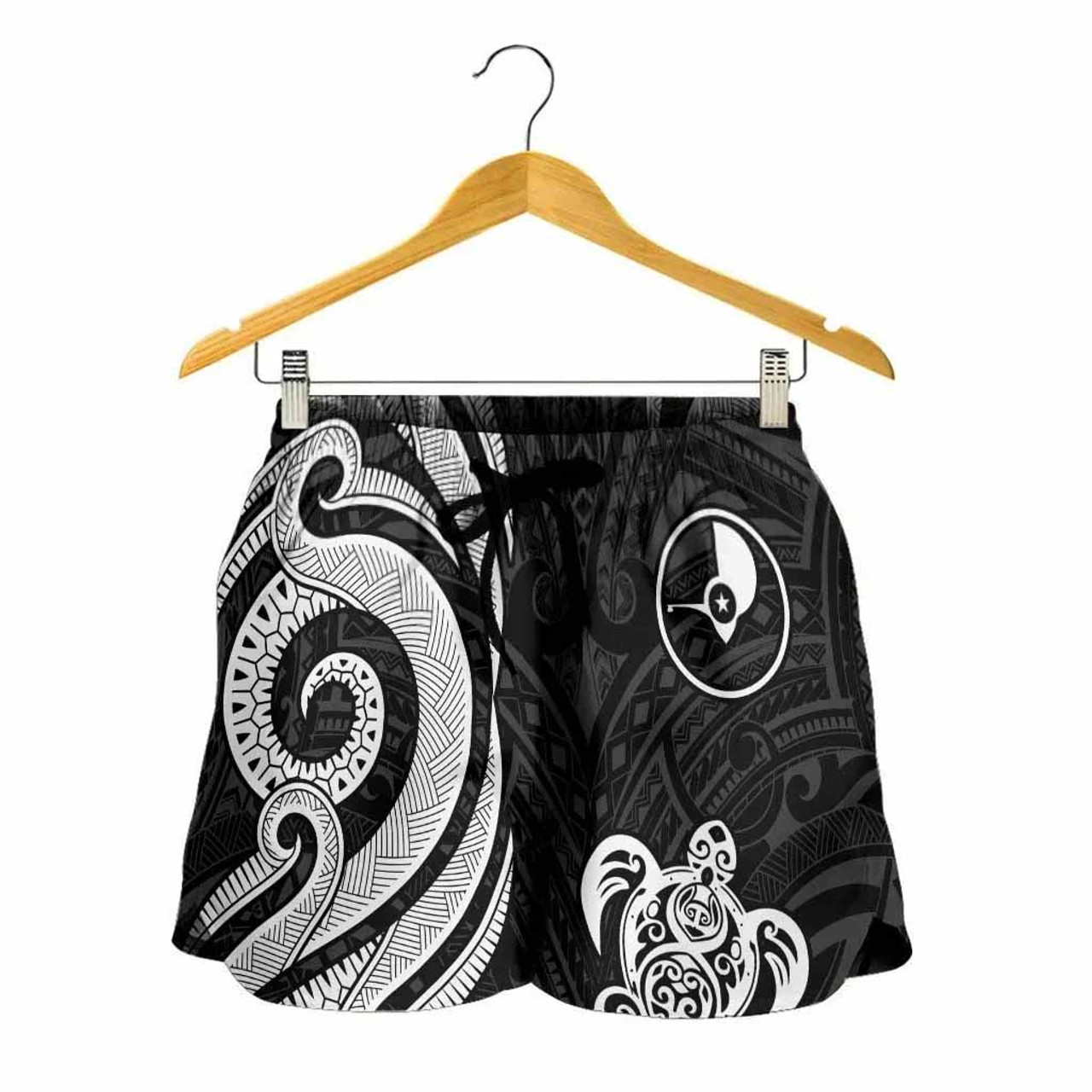 Yap Women Shorts - White Tentacle Turtle 4