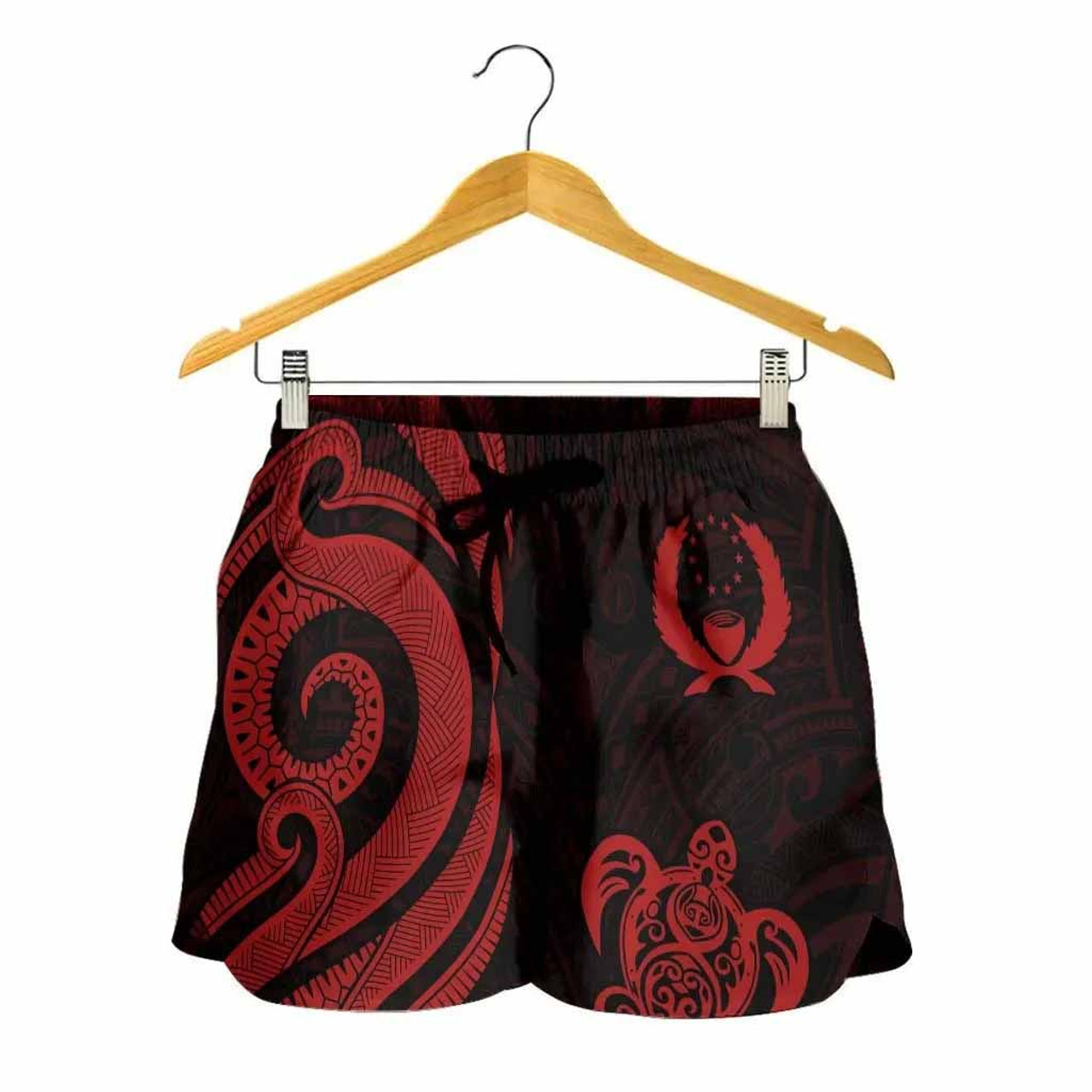 Pohnpei Women Shorts - Red Tentacle Turtle 4