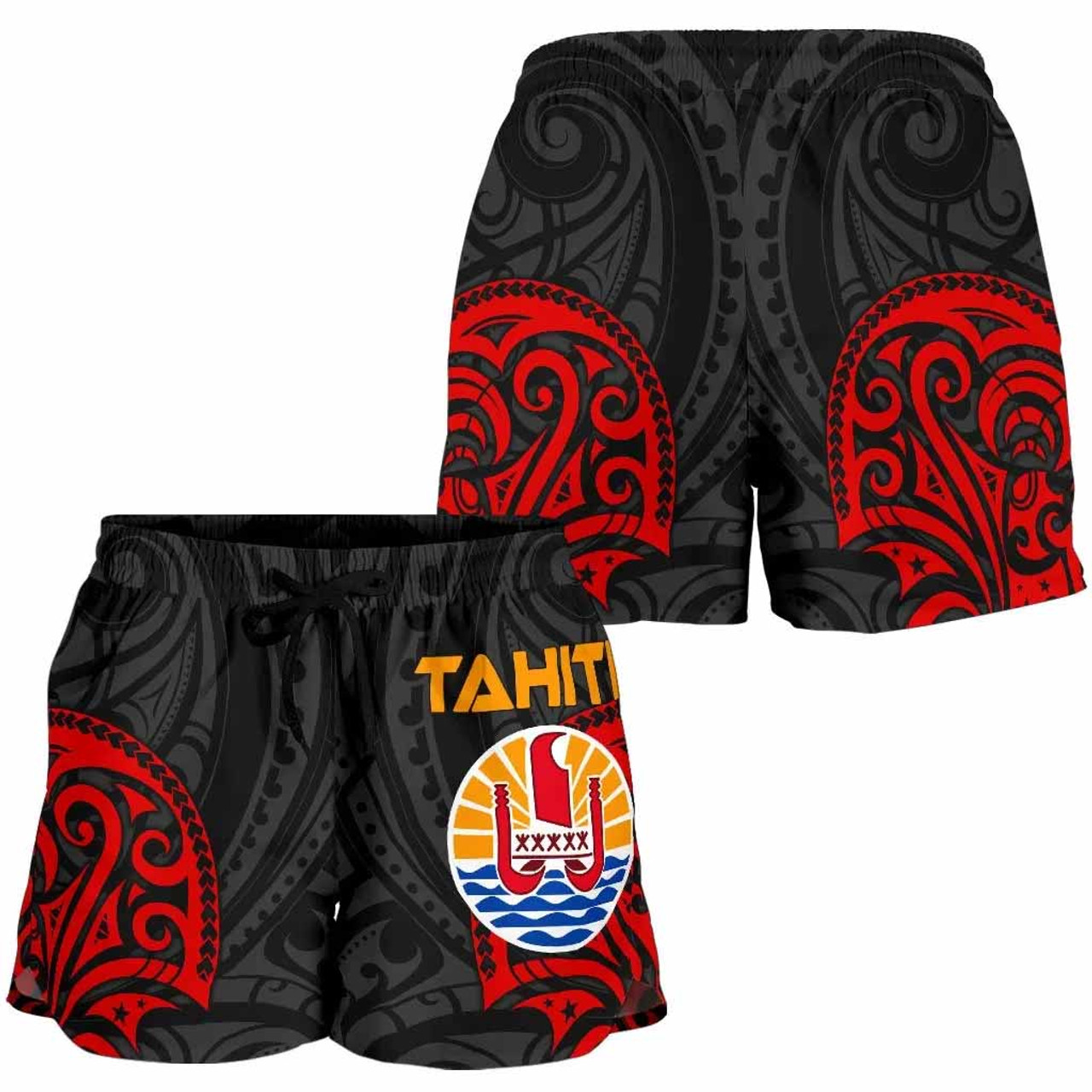 Tahiti Polynesian Women Shorts - Tahitians Spirit 3