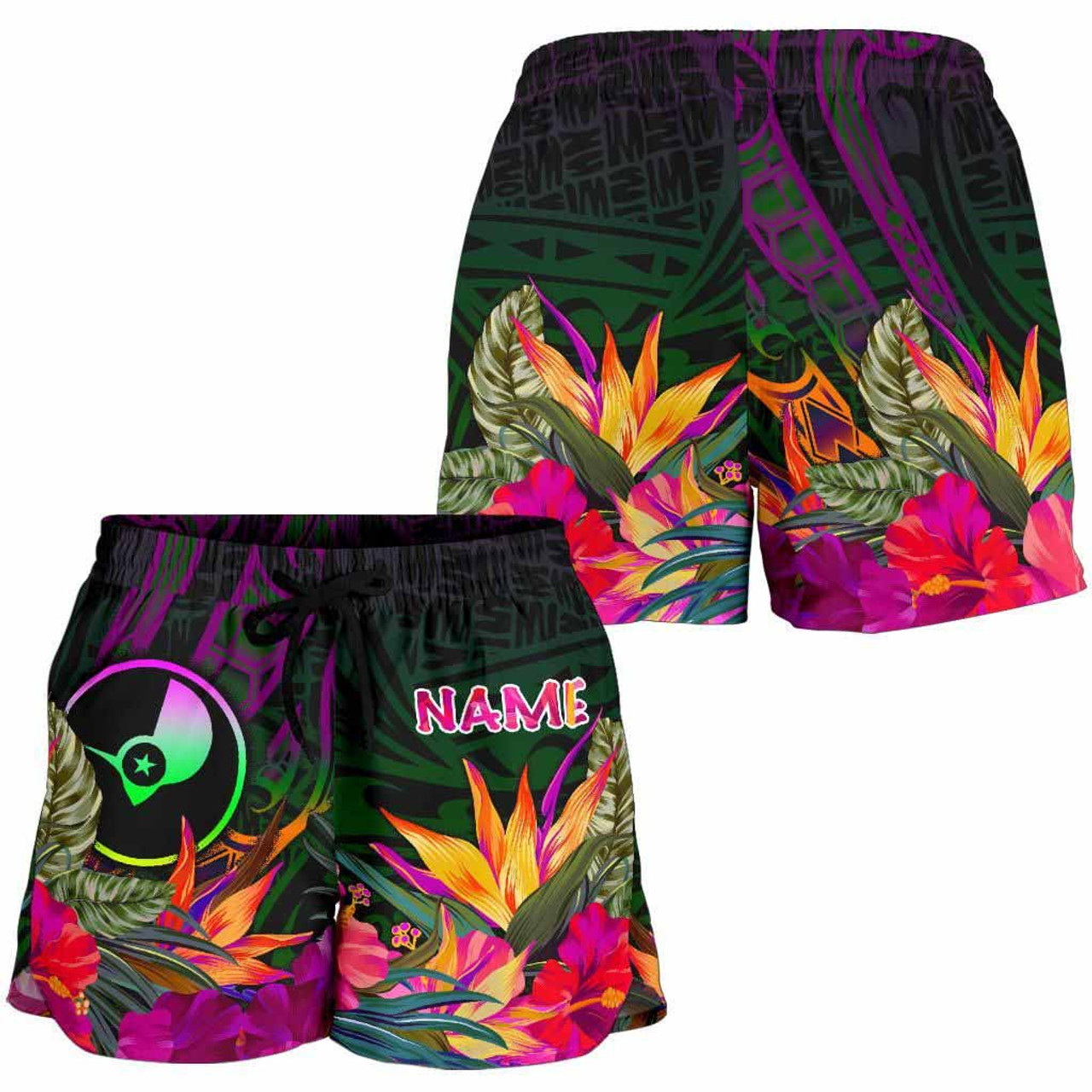 Yap Personalised Women Shorts - Summer Hibiscus 3