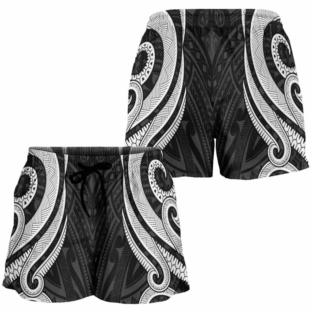 Samoa Women Shorts - White Tentacle Turtle 4