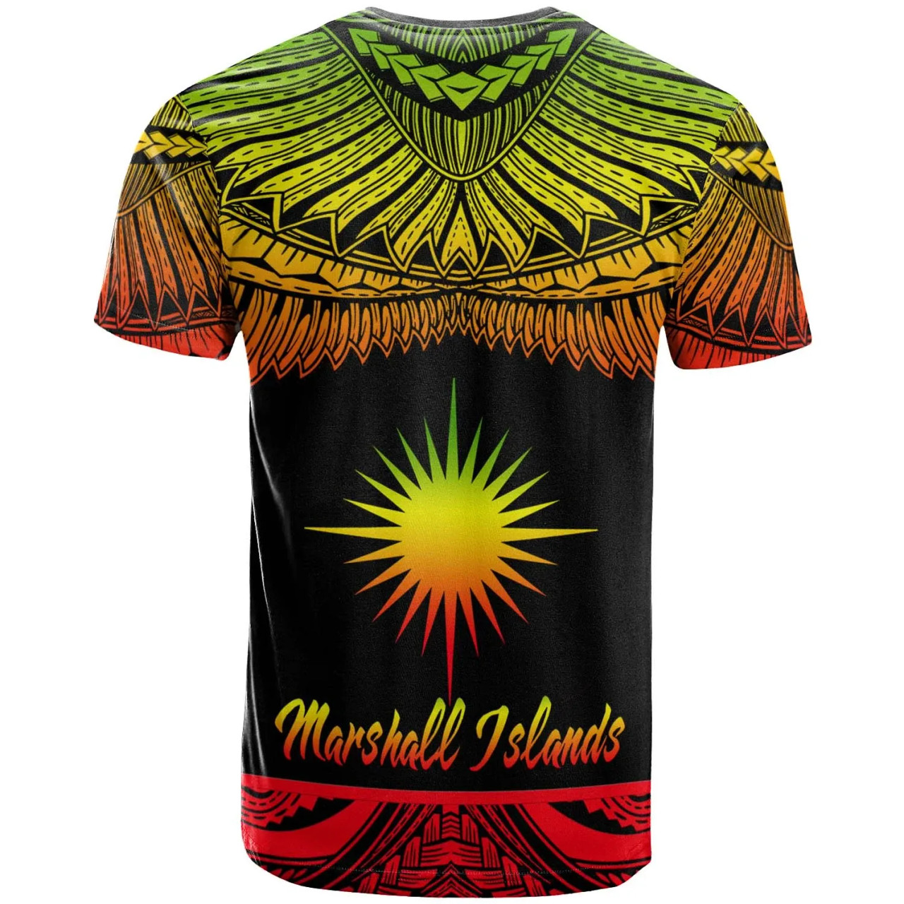 Marshall Islands Polynesian Custom Personalised T-Shirt - Marshall Islands Pride Reggae Version 2