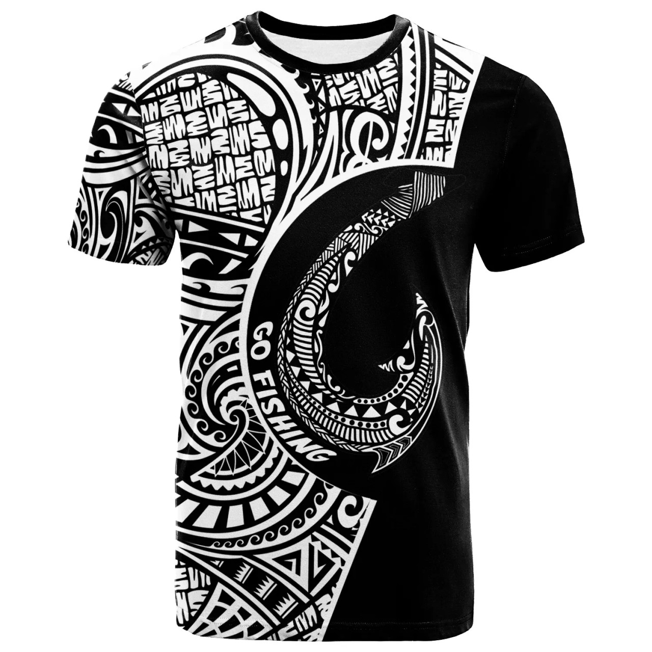 Tonga T-Shirt -Tonga Go Fishing Black Color 1