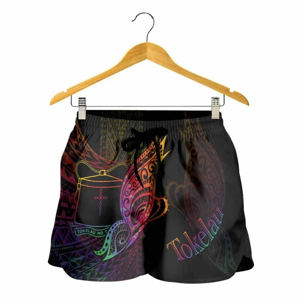 Tokelau Women Shorts - Butterfly Polynesian Style 3