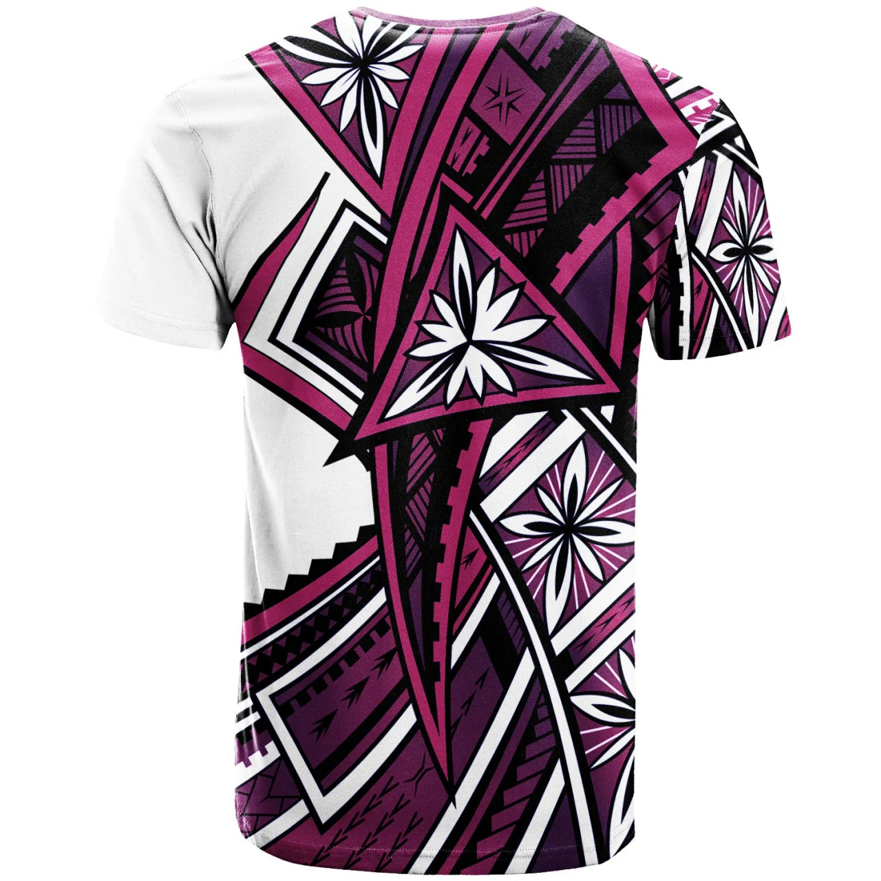 Cook Islands T-Shirt - Tribal Flower Special Pattern Purple Color 2