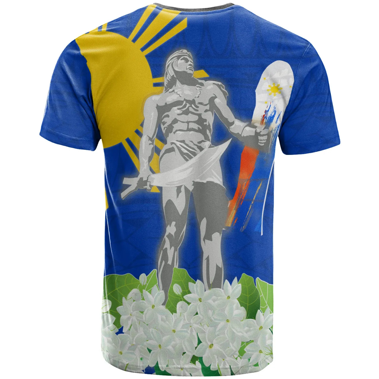 Philippines T-shirt - Lapu Lapu with Sampaguita Flowers