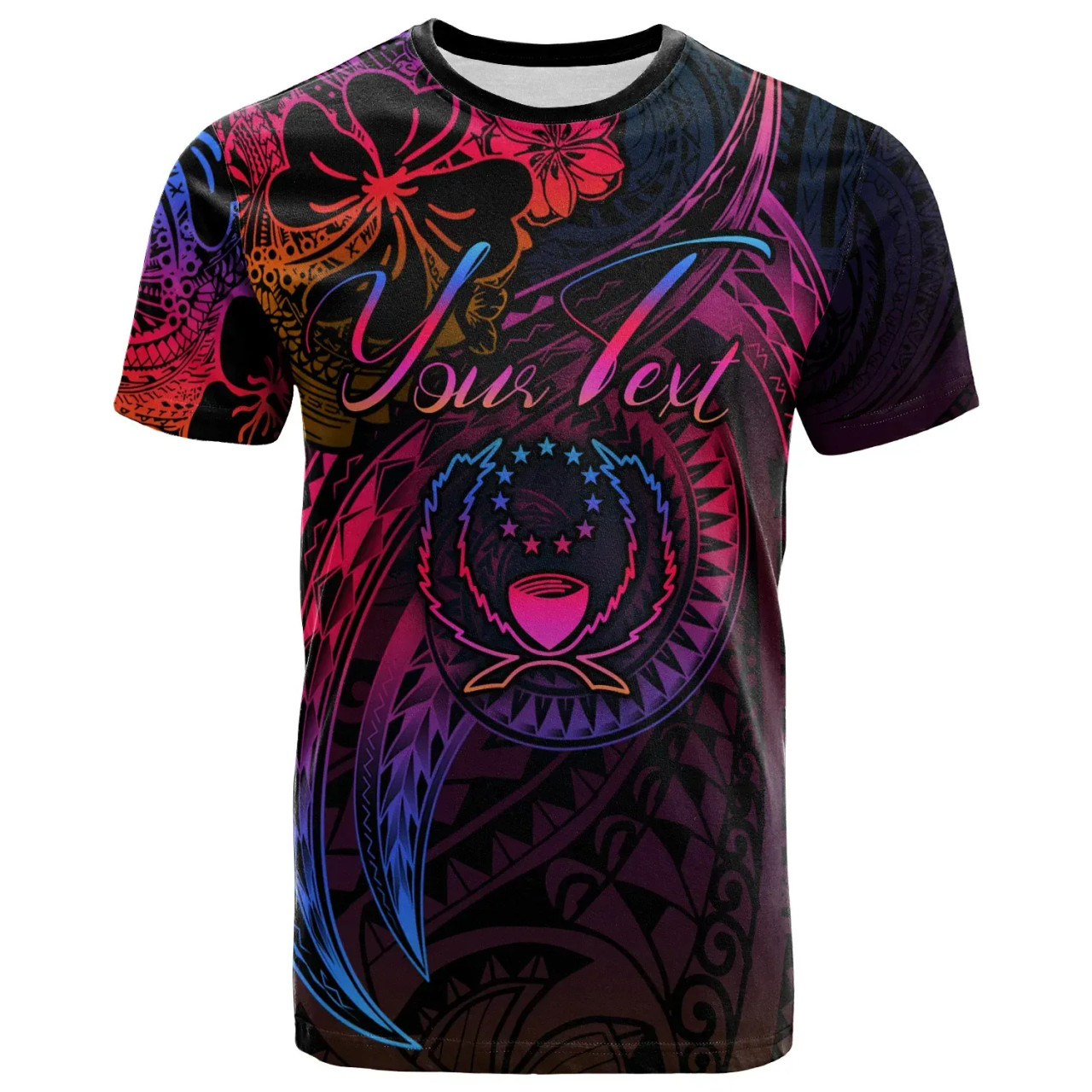 Pohnpei Custom Personalised T-Shirt - Rainbow Style 1