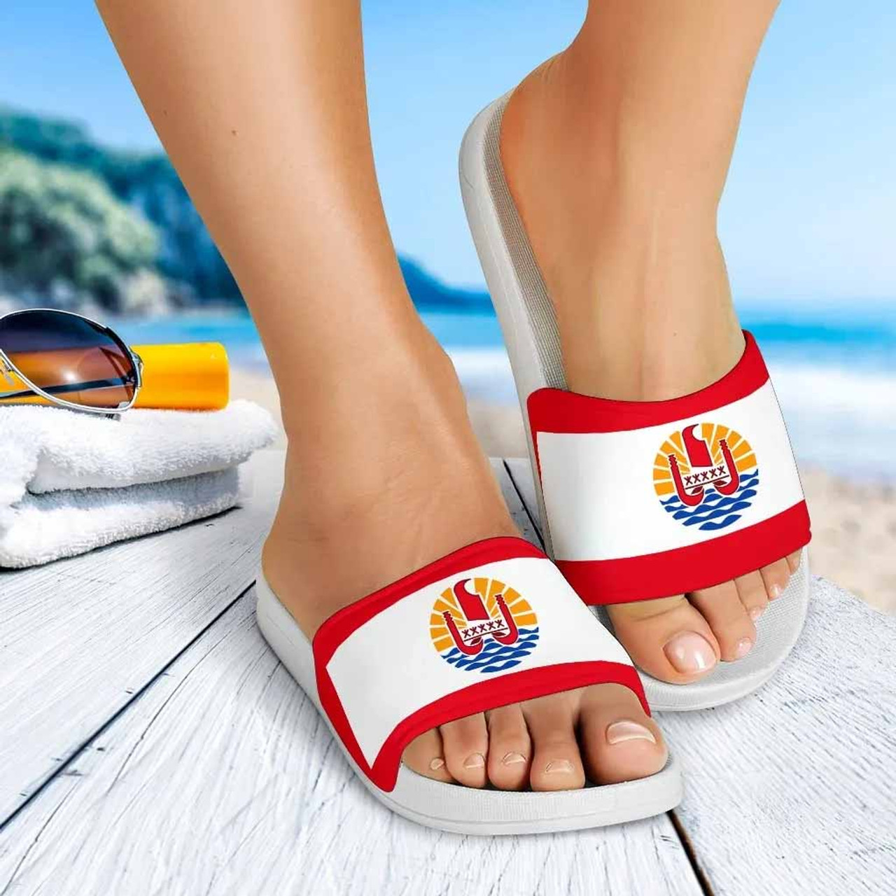 Tahiti Sandals - Flag Of Tahiti 2