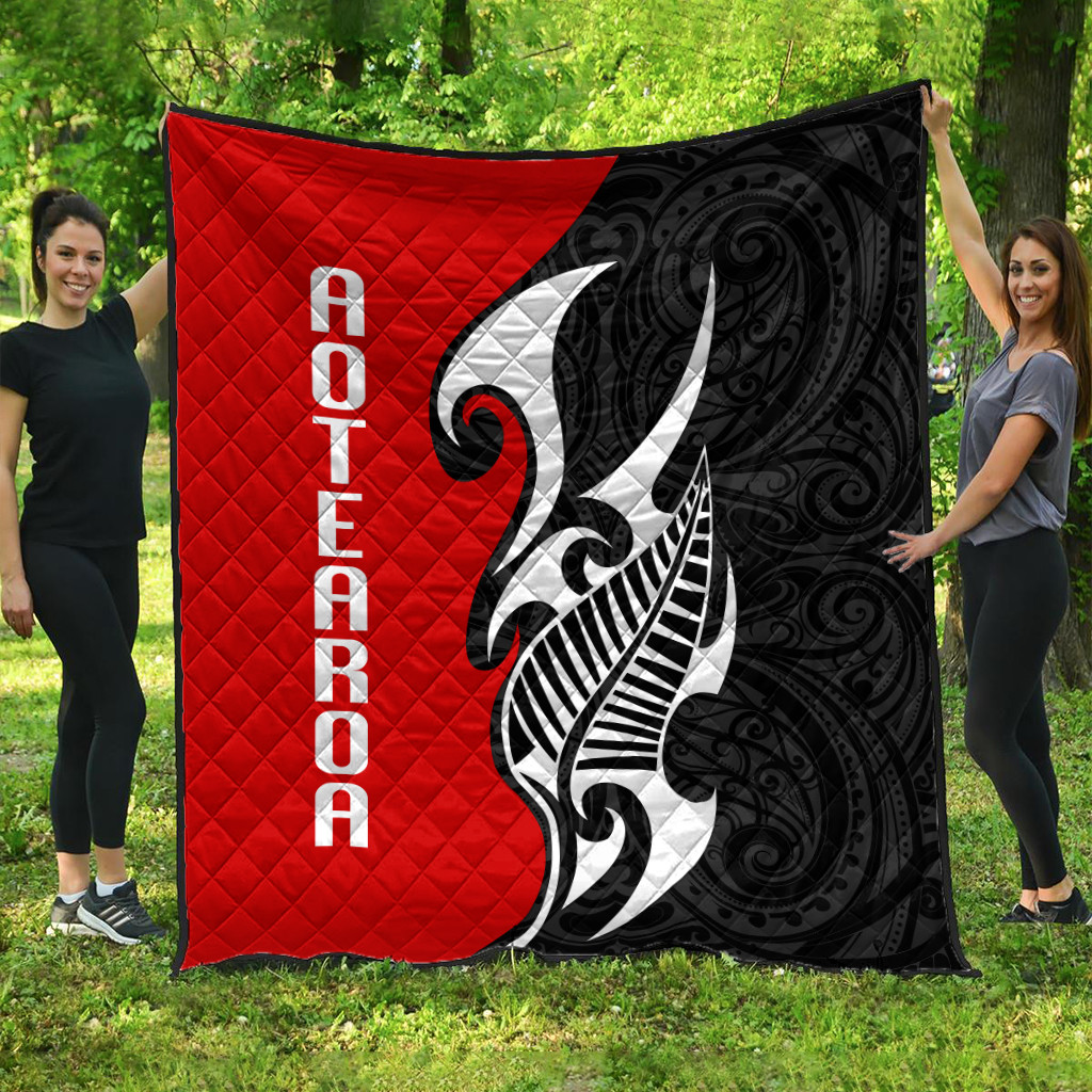 New Zealand Quilt Aotearoa Silver Fern Maori