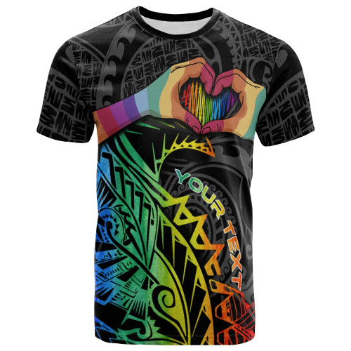 Polynesian Custom Personalized T-Shirt - LGBT Heartbeat 1