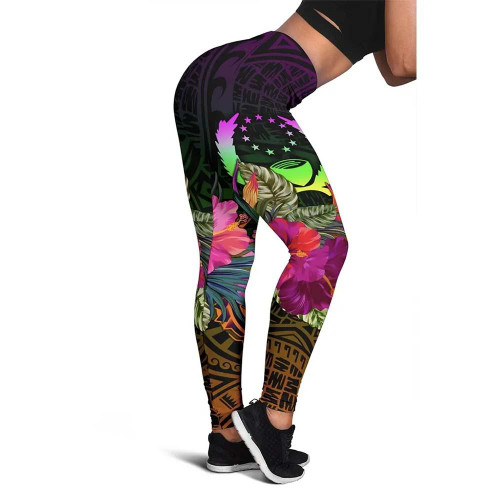 Pohnpei Legging - Summer Hibiscus 1