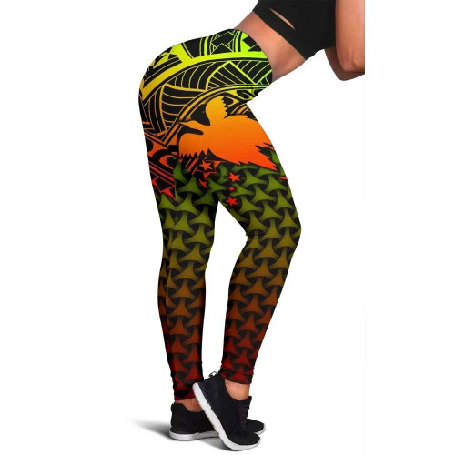 Polynesian Papua New Guinea Legging - Reggae Vintage Polynesian Patterns 1
