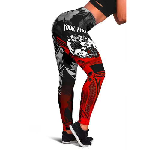 Tonga Polynesian Personalised Legging - Vintage Polynesian Style 1