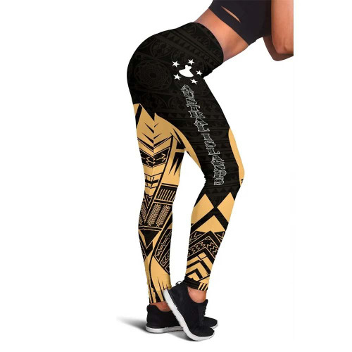 Austral Islands Polynesian Legging - Polynesian Tattoo Gold Version 1