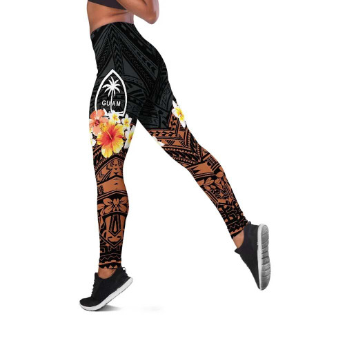 Guam Legging - Tribal Pattern Hibiscus 1