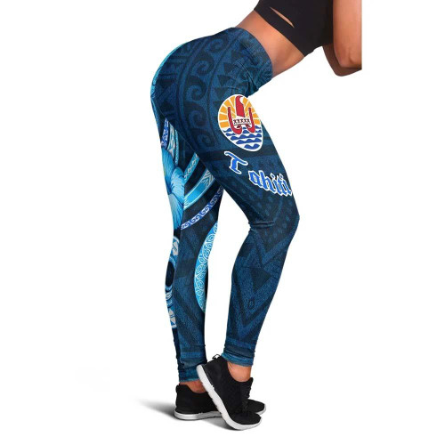 Tahiti Legging - Turtle and Tribal Tattoo Of Polynesian 1