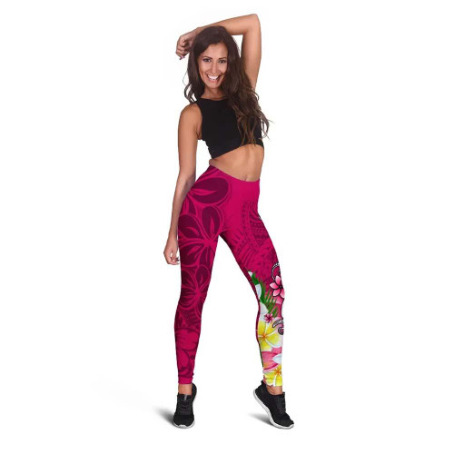 Guam Legging - Turtle Plumeria (Pink) 1