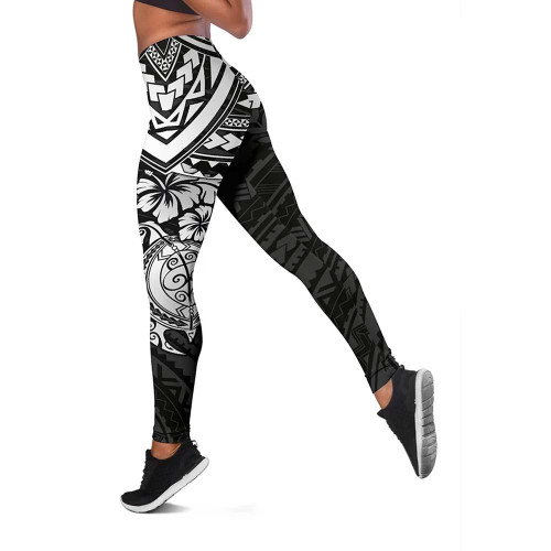 Kosrae Polynesian Legging (Women) - White Turtle 1