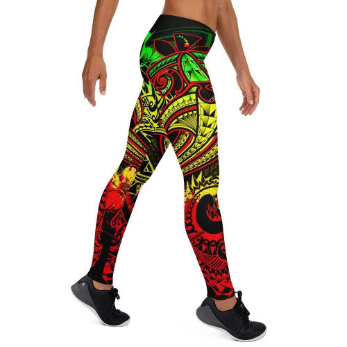 Hawaii Polynesian Legging - Kanaka Maoli Reggae Shark Polynesian Tattoo 1